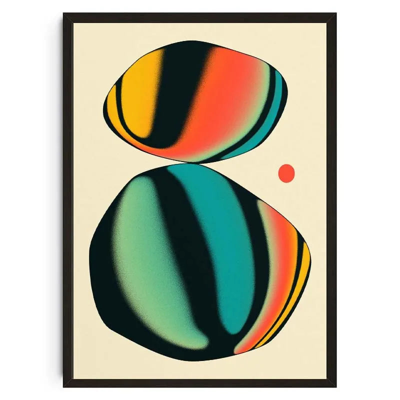 Tableau Psychédélique Géométrique – Couleurs Vibrantes et Formes Abstraites