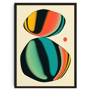 Tableau Psychédélique Géométrique – Couleurs Vibrantes et Formes Abstraites