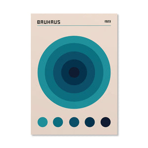 Tableau Bauhaus Orange – Soleil, Vélo et Géométrie Pop