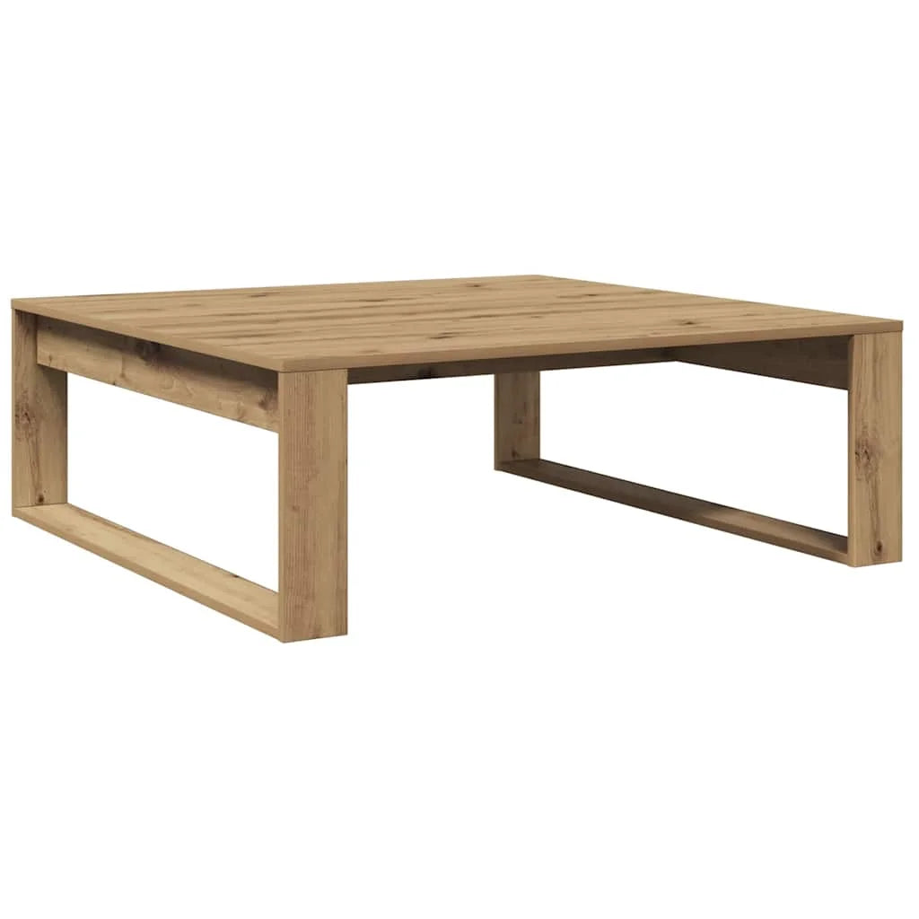 Table Basse Carrée Effet Chêne – Volume Minimaliste et Finition Naturelle
