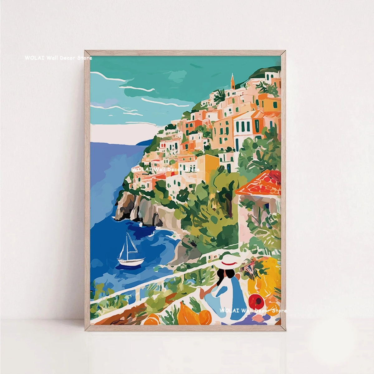 Tableau Architecture Mexicaine Colorée – Fleurs et Ambiance Solaire