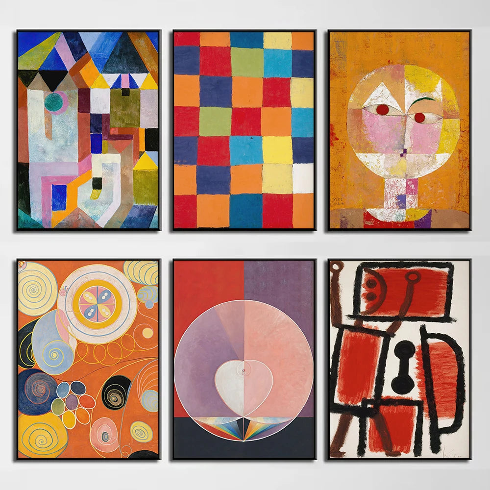 Tableau Abstrait Moderniste – Blocs de Couleurs et Géométrie