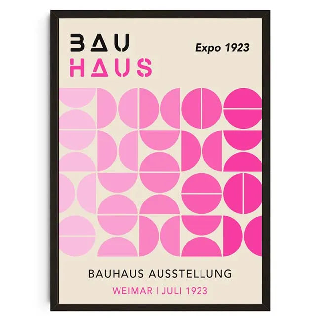 Tableau Géométrique Bauhaus – Formes Modernes et Esprit Mid-Century