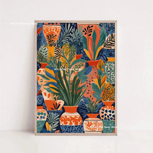 Tableau Architecture Mexicaine Colorée – Fleurs et Ambiance Solaire