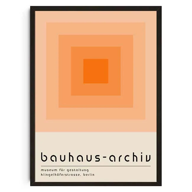 Tableau Géométrique Bauhaus – Formes Modernes et Esprit Mid-Century