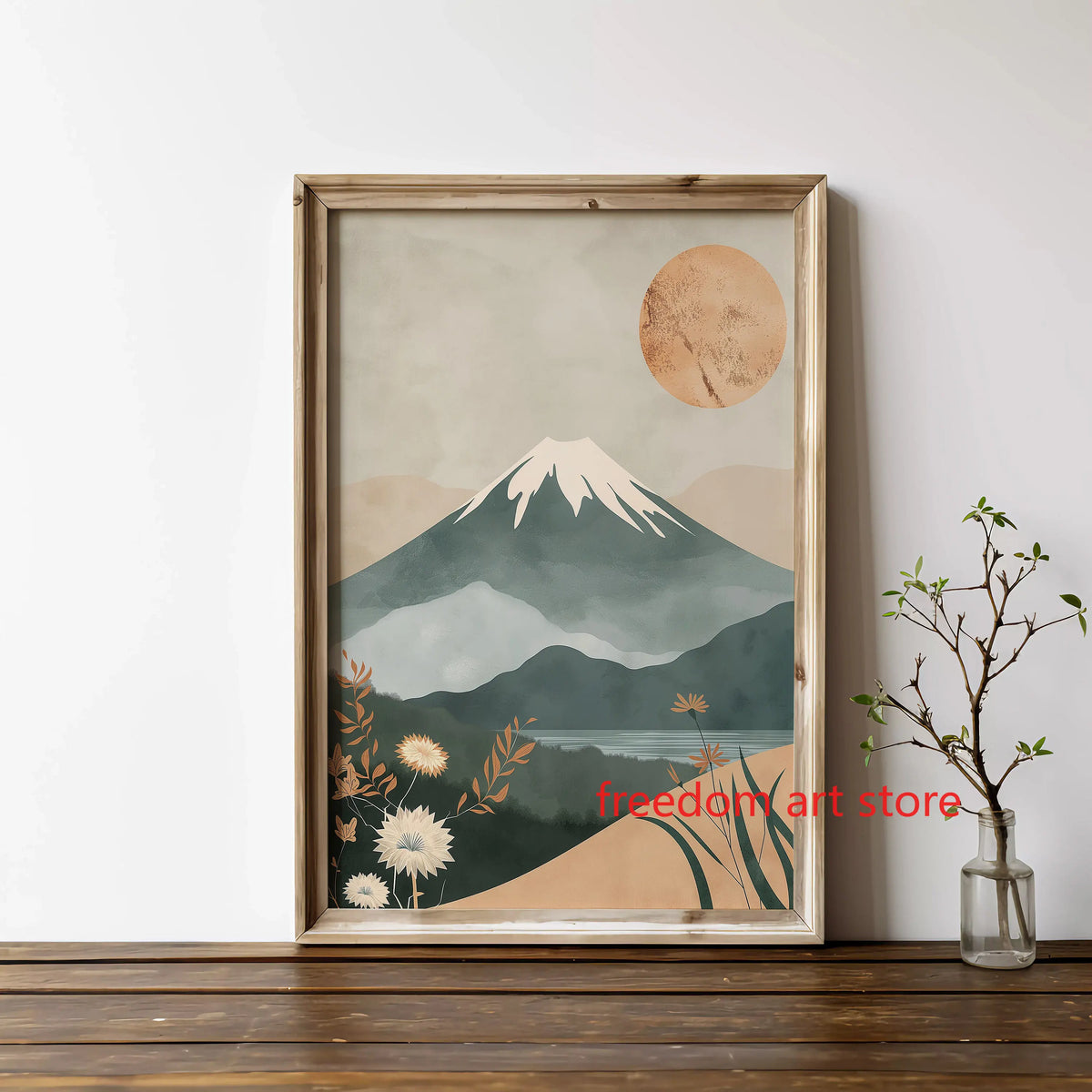Tableau Bonsaï Japonais Beige – Esprit Zen, Wabi-Sabi et Japandi