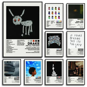 Tableau Musique Rap – Covers d’Albums et Esthétique Urbaine