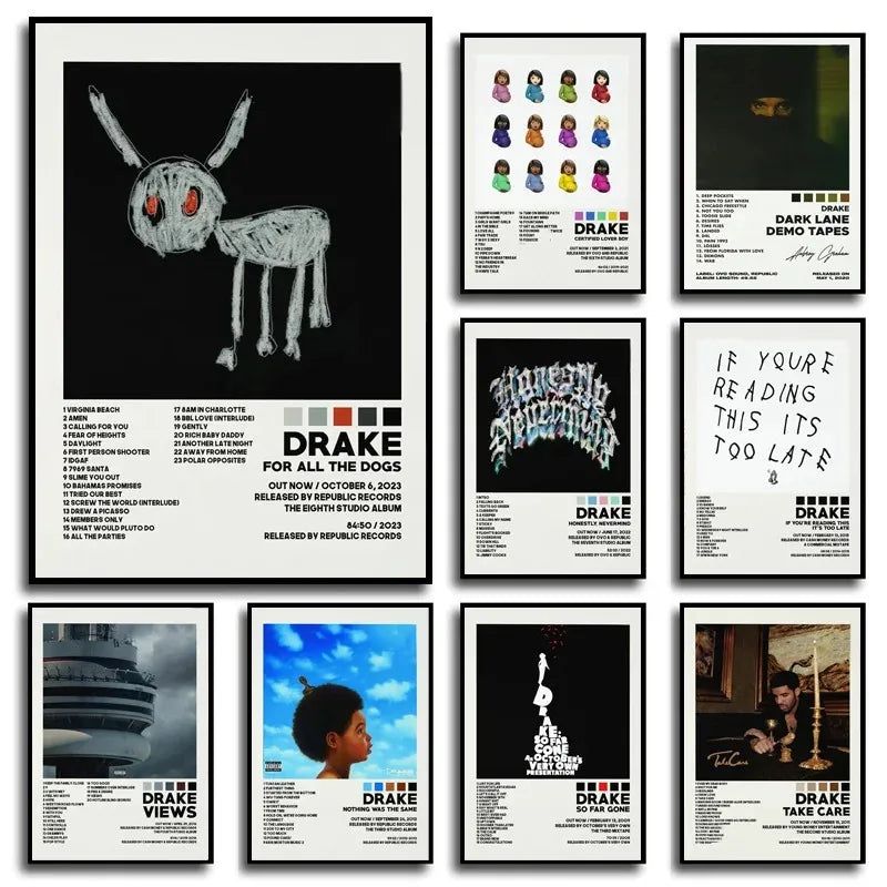 Tableau Musique Rap – Covers d’Albums et Esthétique Urbaine