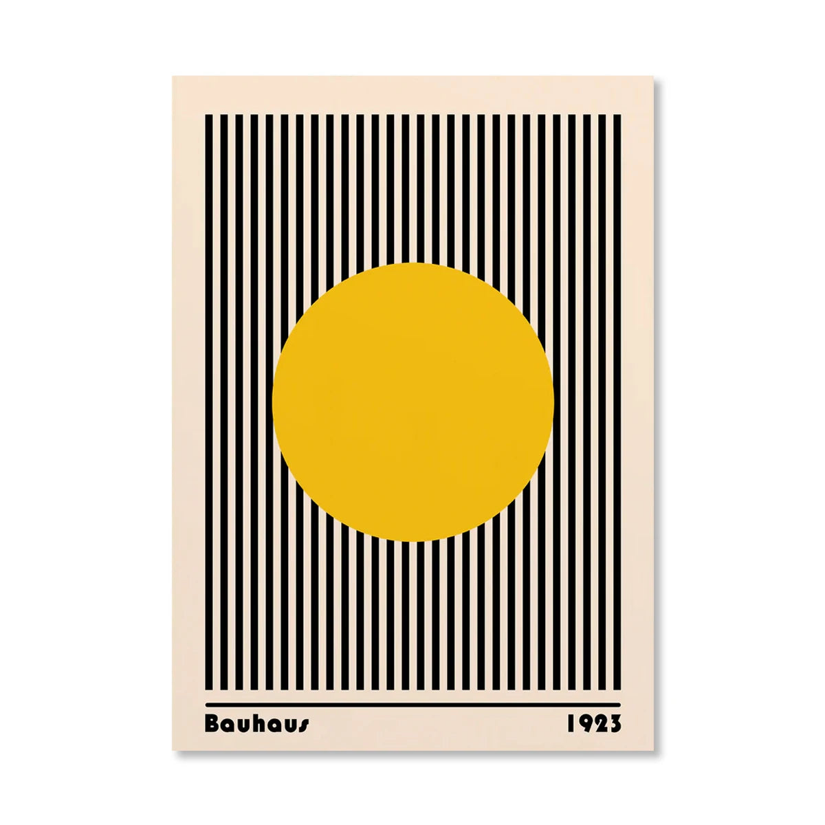 Tableau Bauhaus Orange – Soleil, Vélo et Géométrie Pop