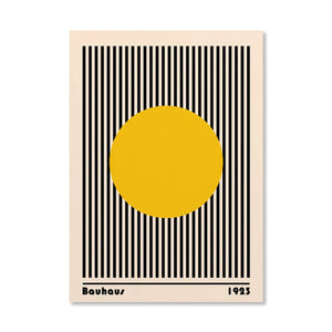 Tableau Bauhaus Orange – Soleil, Vélo et Géométrie Pop