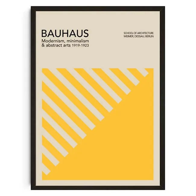 Tableau Géométrique Bauhaus – Formes Modernes et Esprit Mid-Century