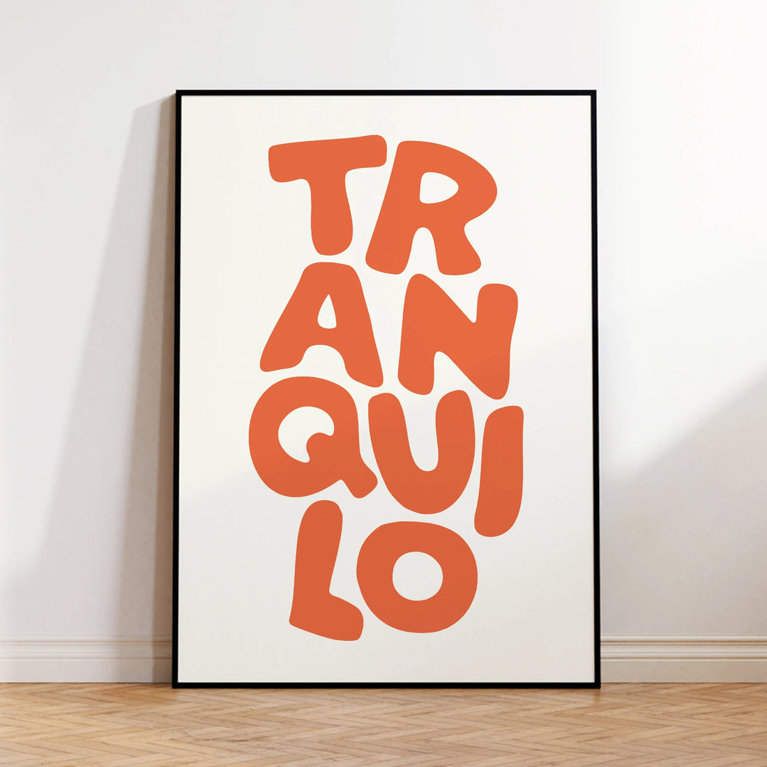 Tableau Typographique Bohème Orange et Crème – Esprit Rétro et Apaisant