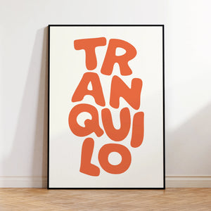 Tableau Typographique Bohème Orange et Crème – Esprit Rétro et Apaisant