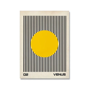 Tableau Bauhaus Minimaliste – Affiche Géométrique d’Exposition