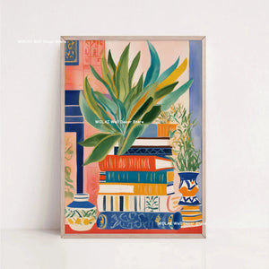 Tableau Architecture Mexicaine Colorée – Fleurs et Ambiance Solaire