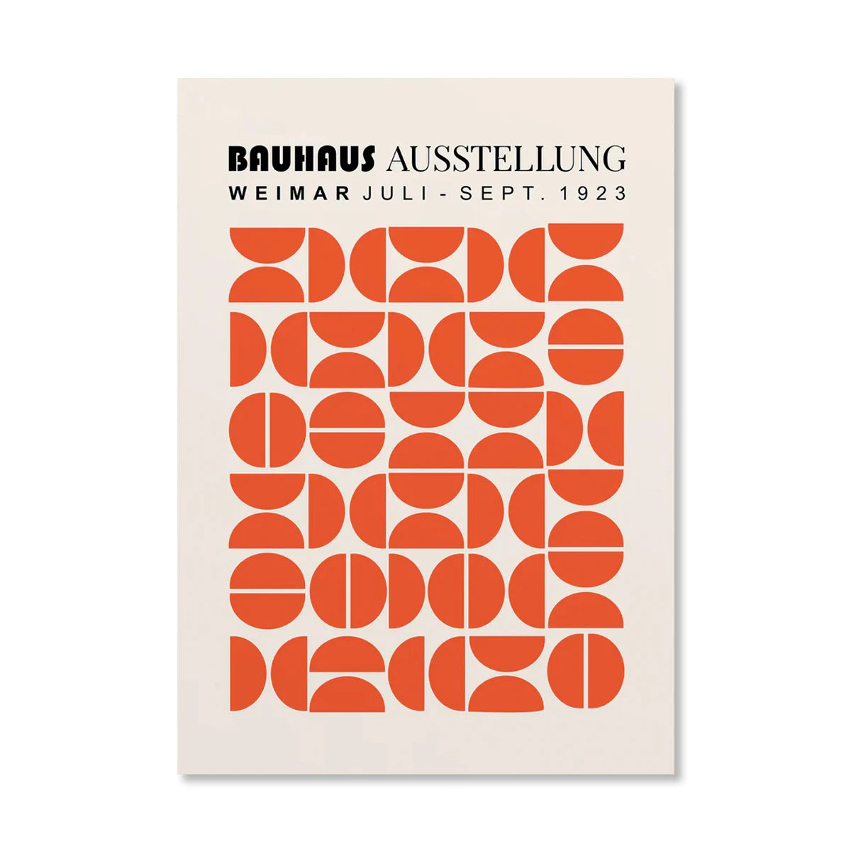 Tableau Bauhaus Orange – Soleil, Vélo et Géométrie Pop