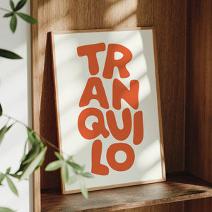 Tableau Typographique Bohème Orange et Crème – Esprit Rétro et Apaisant