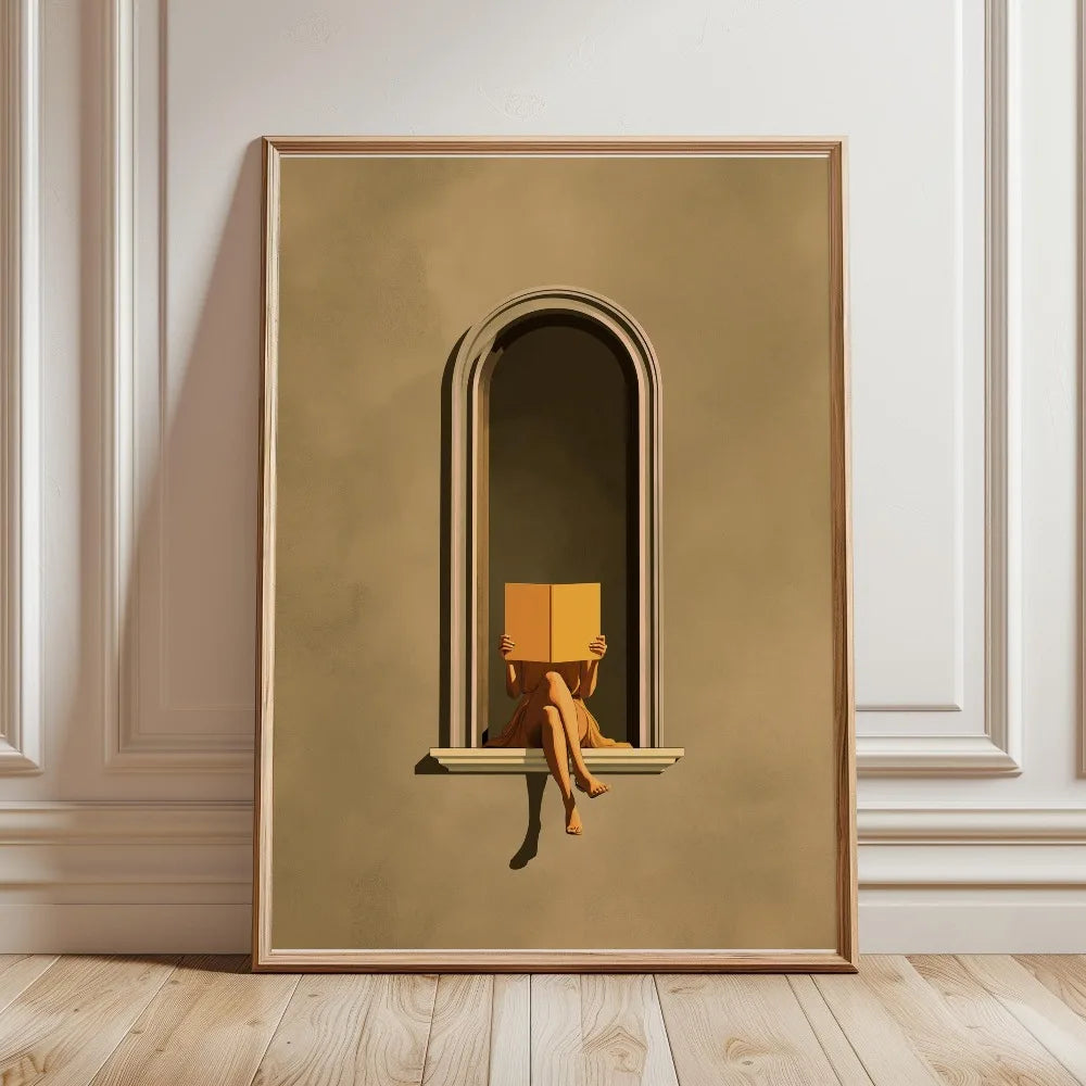 Tableau Femme Lisant Vert Émeraude – Ambiance Bibliothèque Élégante