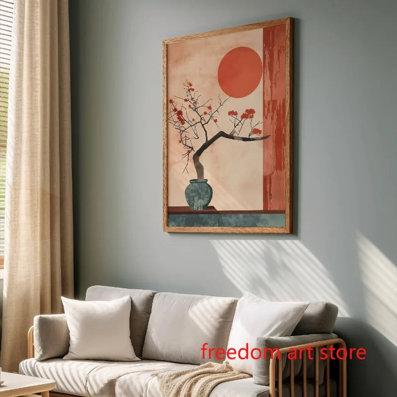 Tableau Bonsaï Japonais Beige – Esprit Zen, Wabi-Sabi et Japandi