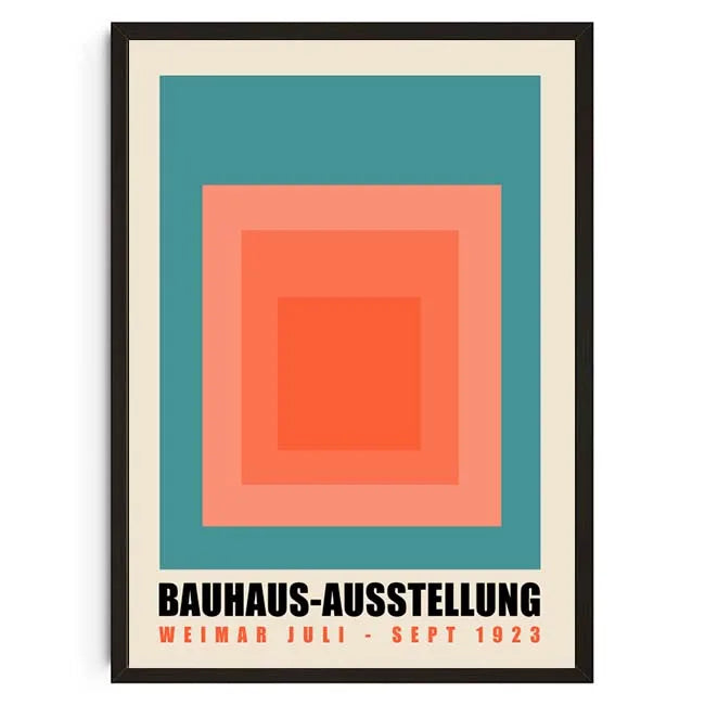 Tableau Géométrique Bauhaus – Formes Modernes et Esprit Mid-Century