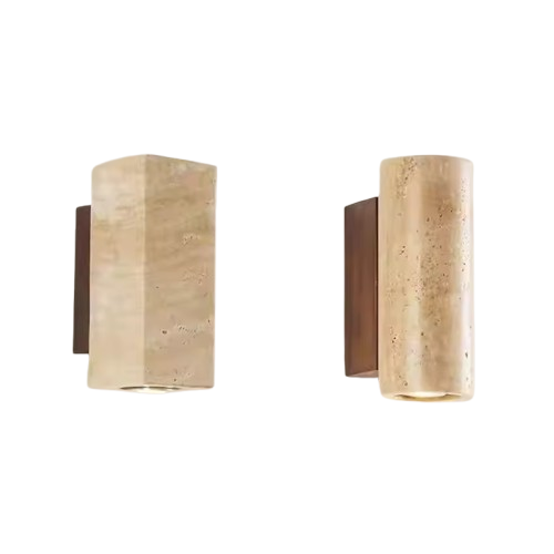STINARIO - Travertine Wall Sconce – Japanese Wabi-Sabi Style