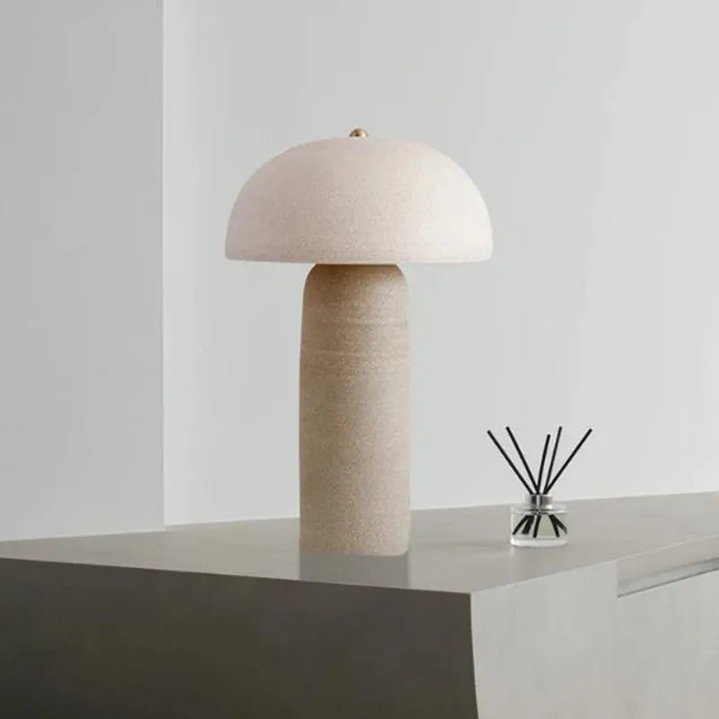 Lampe de Table en Marbre Beige – Élégance Naturelle