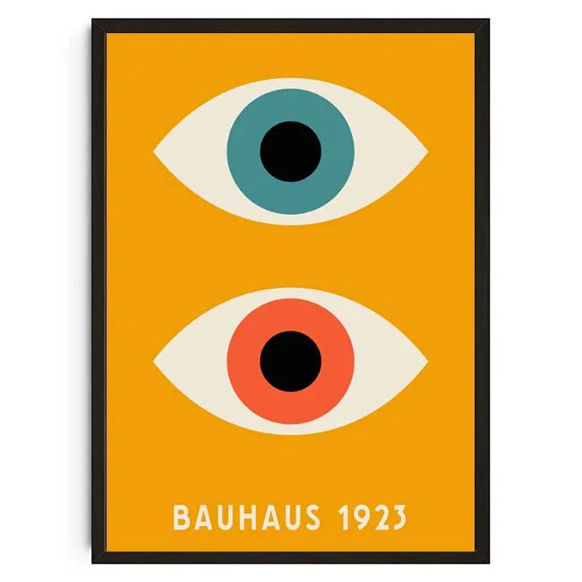 Tableau Géométrique Bauhaus – Formes Modernes et Esprit Mid-Century