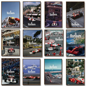 Tableau Automobile Monaco – Course Vintage et Élégance Rétro