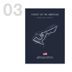 Tableau Circuit Automobile – Tracés de Course Minimalistes