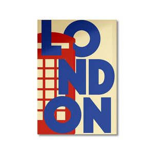 Tableau Ville Mid-Century – Londres, New York, Paris et Rome