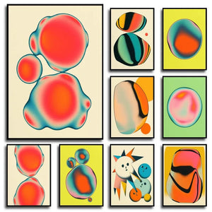 Tableau Psychédélique Géométrique – Couleurs Vibrantes et Formes Abstraites