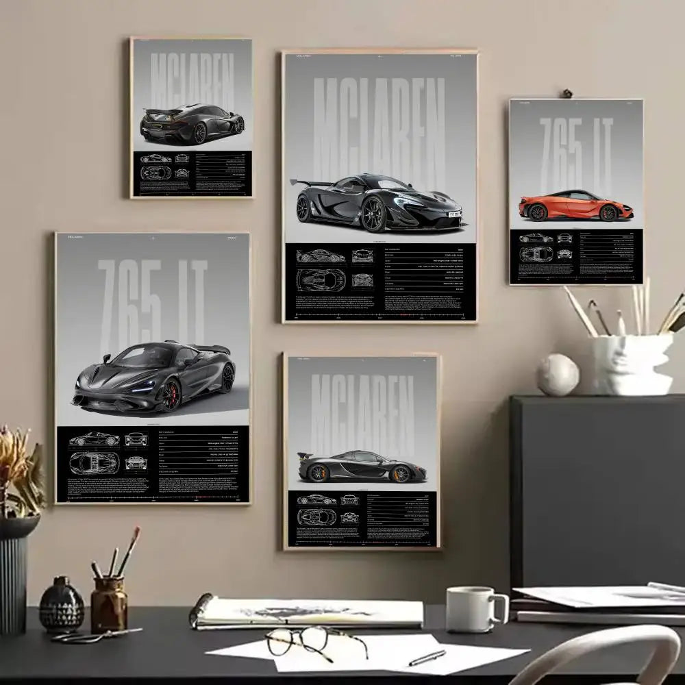 Tableau Supercar Noire – Design Automobile Moderne et Sportif