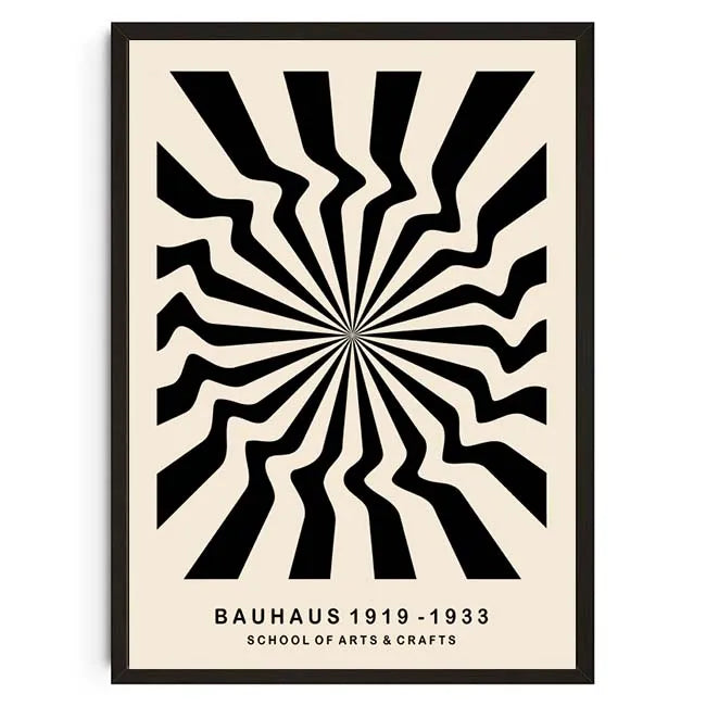 Tableau Géométrique Bauhaus – Formes Modernes et Esprit Mid-Century