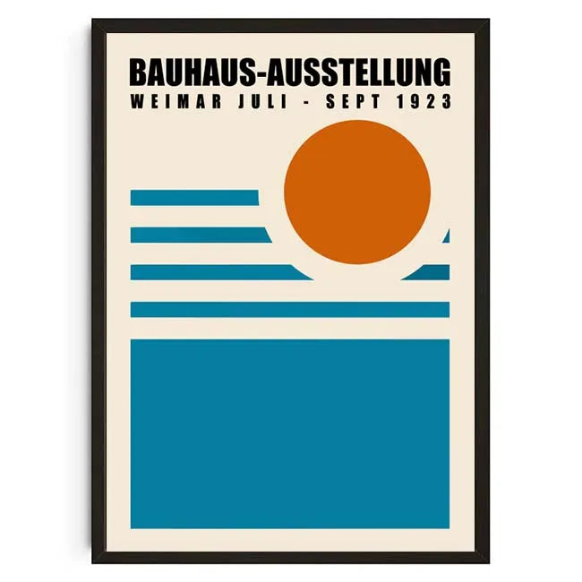 Tableau Géométrique Bauhaus – Formes Modernes et Esprit Mid-Century