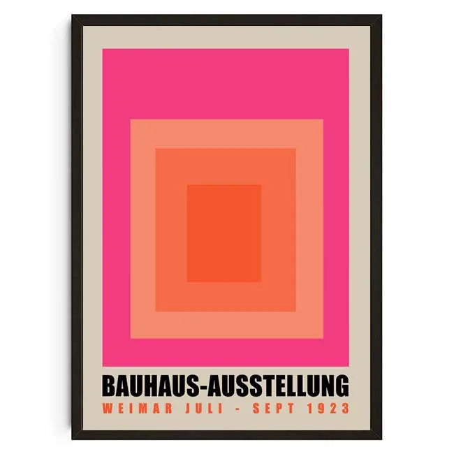 Tableau Géométrique Bauhaus – Formes Modernes et Esprit Mid-Century