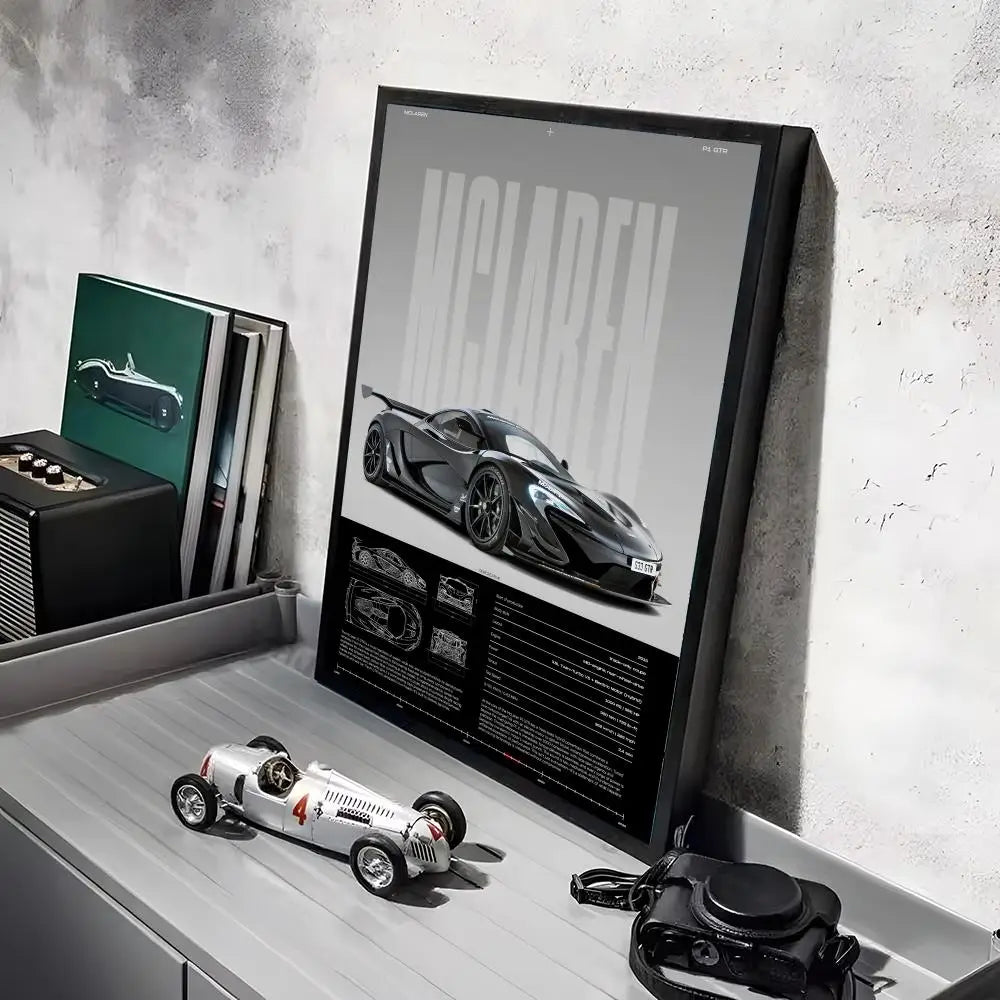 Tableau Supercar Noire – Design Automobile Moderne et Sportif