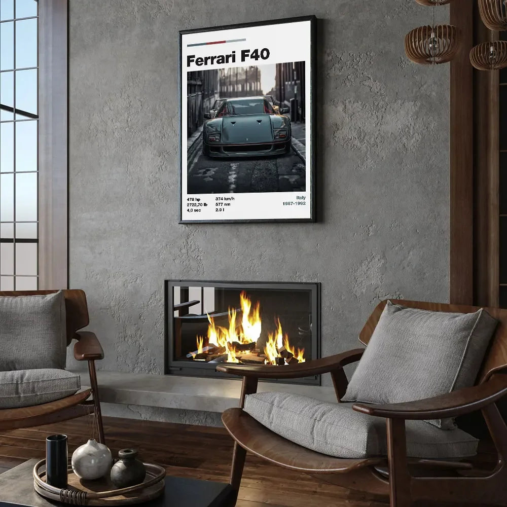 Tableau F40 – Icône Automobile et Esprit Racing