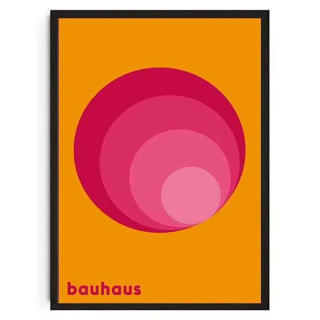 Tableau Géométrique Bauhaus – Formes Modernes et Esprit Mid-Century
