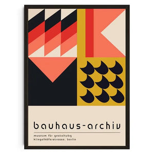 Tableau Géométrique Bauhaus – Formes Modernes et Esprit Mid-Century