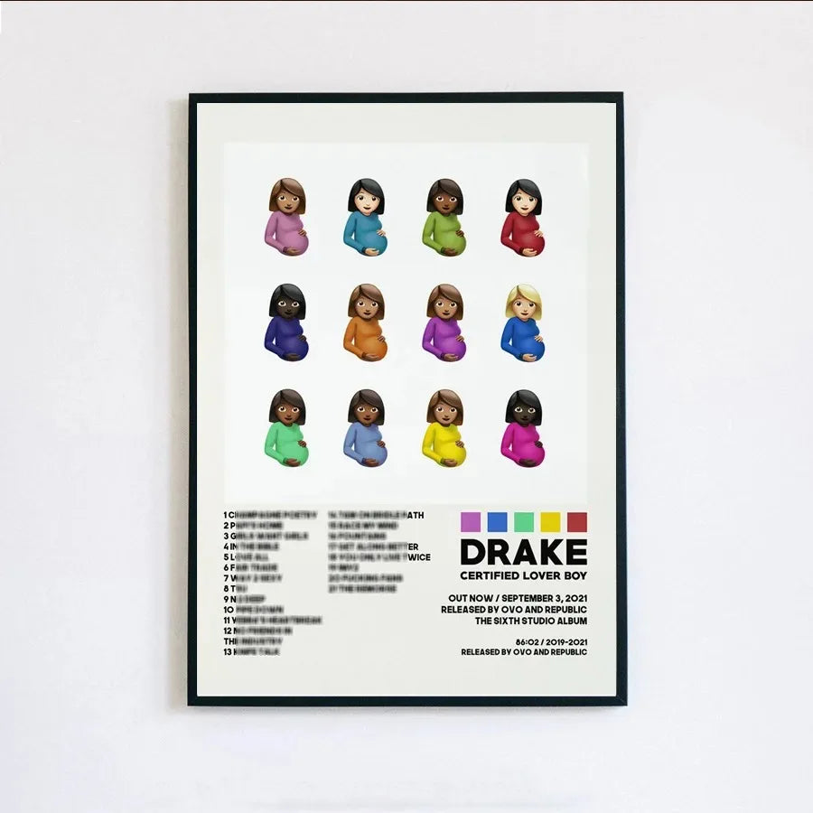 Tableau Musique Rap – Covers d’Albums et Esthétique Urbaine