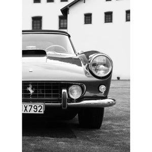 Tableau Voiture de Luxe Noir et Blanc – Élégance Automobile Minimaliste