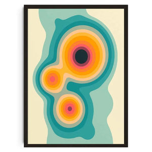 Tableau Psychédélique Géométrique – Couleurs Vibrantes et Formes Abstraites