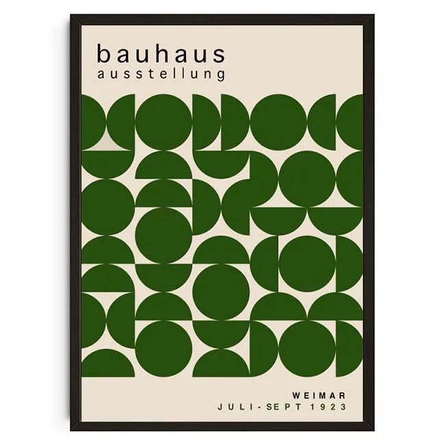 Tableau Géométrique Bauhaus – Formes Modernes et Esprit Mid-Century