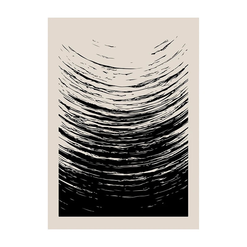 Tableau Abstrait Formes et Lignes – Géométrie Rétro Minimaliste