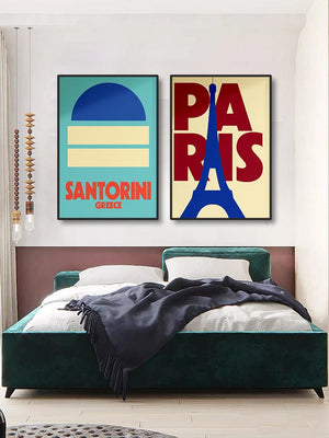 Tableau Ville Mid-Century – Londres, New York, Paris et Rome