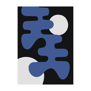 Tableau Abstrait Formes et Lignes – Géométrie Rétro Minimaliste