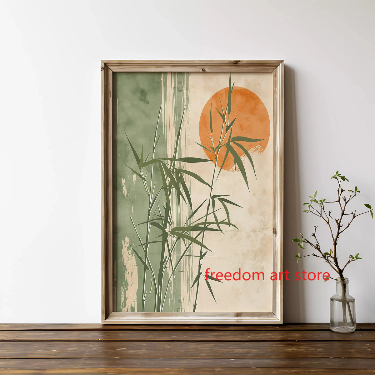 Tableau Bonsaï Japonais Beige – Esprit Zen, Wabi-Sabi et Japandi