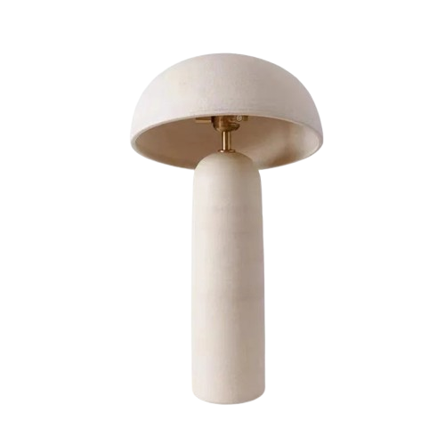 Lampe de Table en Marbre Beige – Élégance Naturelle