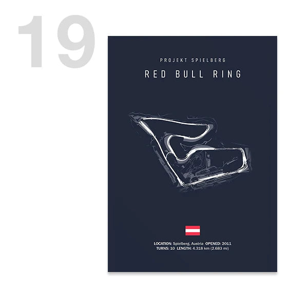 Tableau Circuit Automobile – Tracés de Course Minimalistes