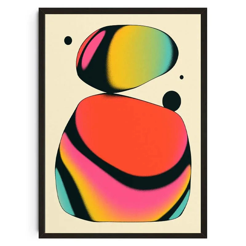 Tableau Psychédélique Géométrique – Couleurs Vibrantes et Formes Abstraites